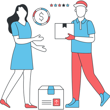 Cash On Delivery  Illustration