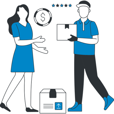 Cash On Delivery  Illustration
