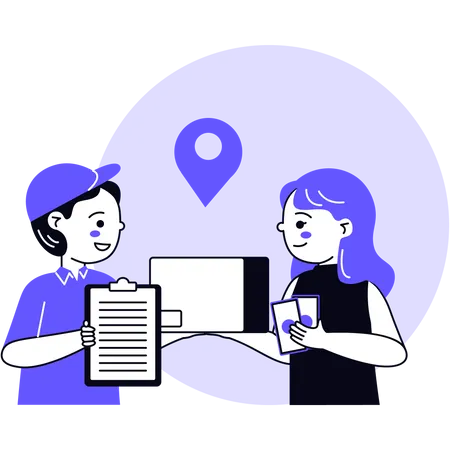 Cash On Delivery Payment Illustration