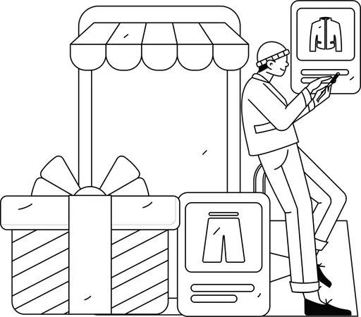 Cash On Delivery Service  Illustration
