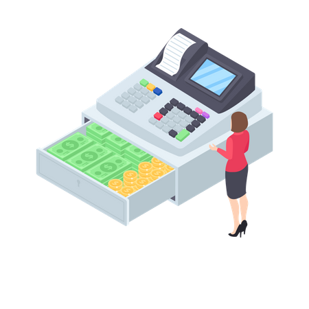 Cash register  Illustration