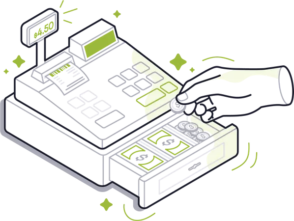 Cash Terminal  Illustration