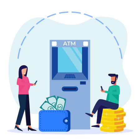 Cash Withdrawal  Illustration