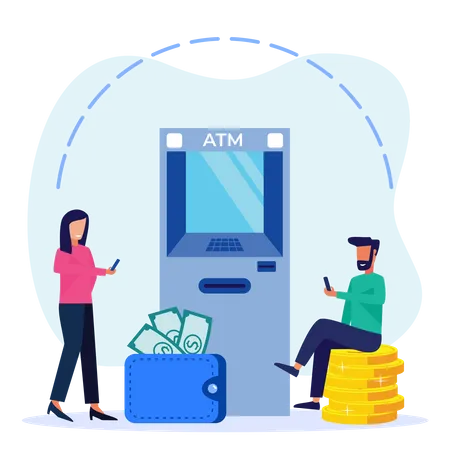 Cash Withdrawal  Illustration