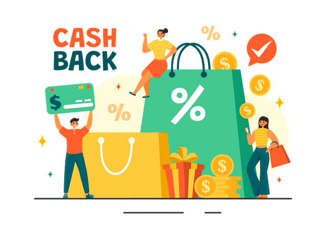 Cashback-Angebot  Illustration