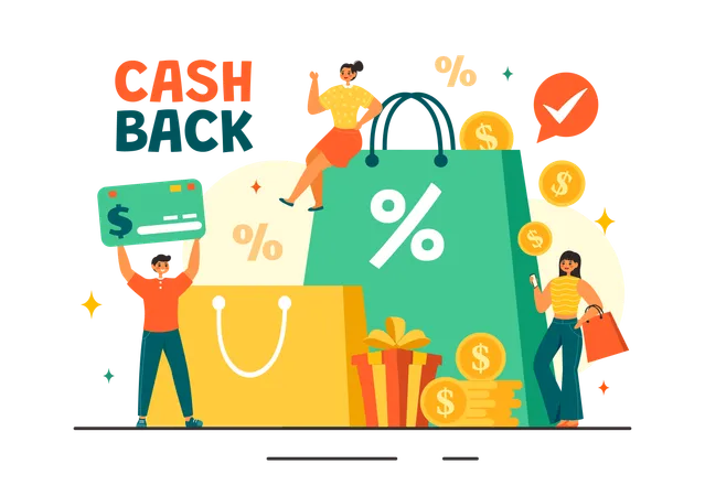 Cashback-Angebot  Illustration