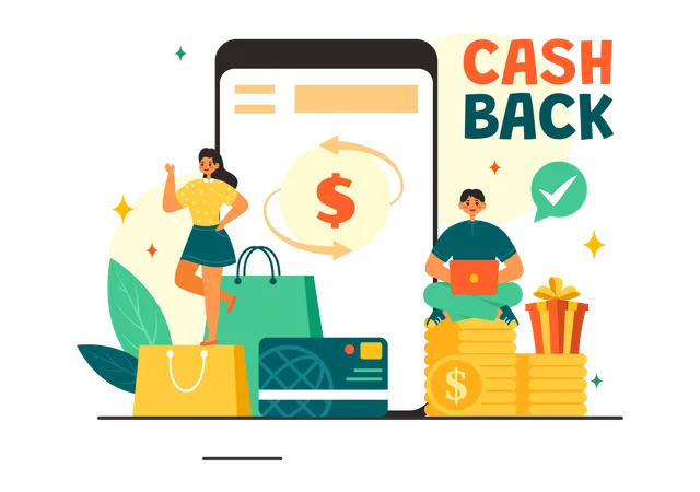 Cashback-Angebot  Illustration