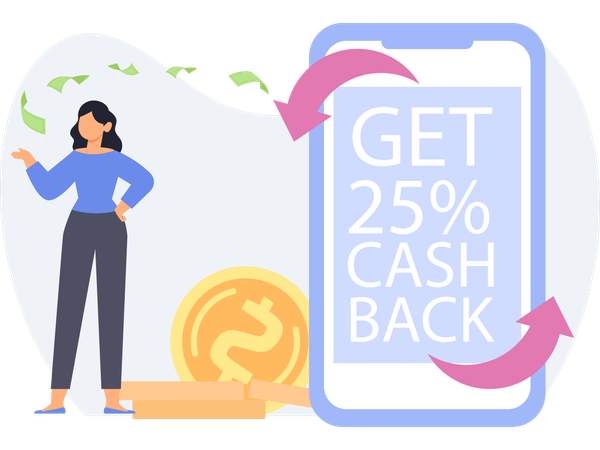 Cashback-Angebot  Illustration