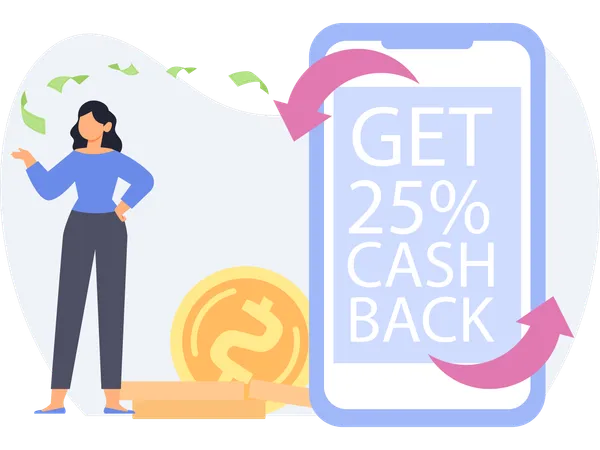 Cashback-Angebot  Illustration