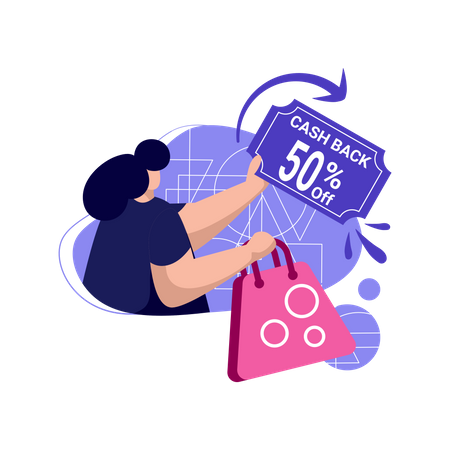 Cashback coupon  Illustration