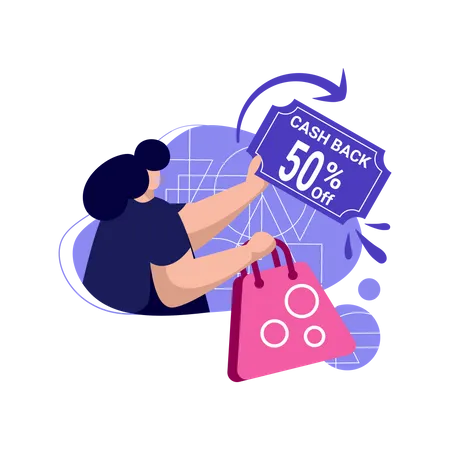 Cashback coupon  Illustration