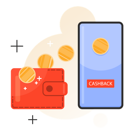 Cashback from purchase Illustration