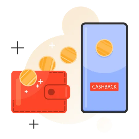 Cashback from purchase  Illustration