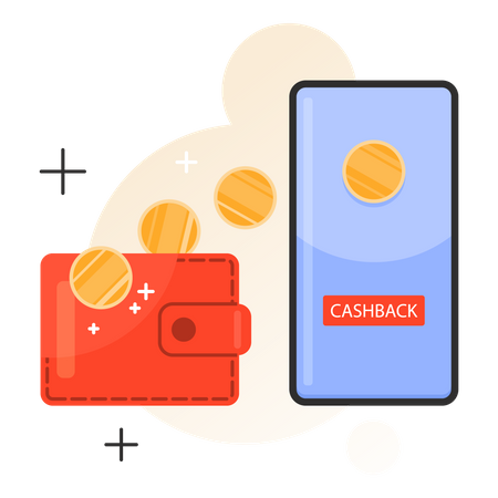 Cashback from purchase  Illustration