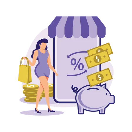 Cashback service Illustration