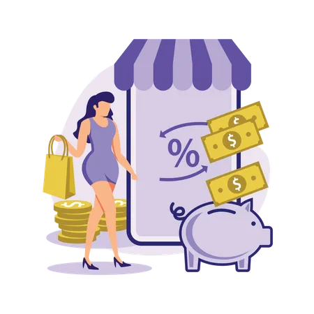 Cashback service  Illustration