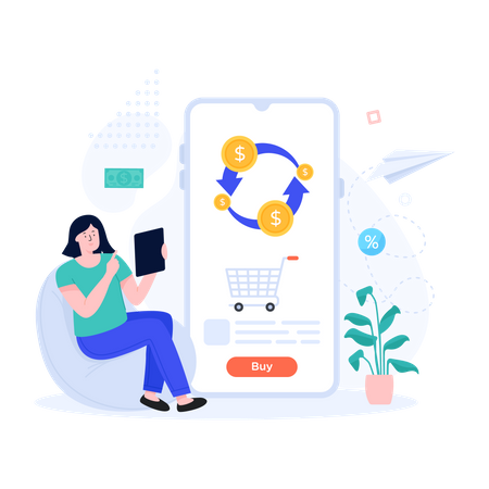 Cashback Service  Illustration