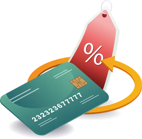 Cashback shopping discount  Illustration