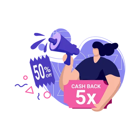 Cashback voucher  Illustration