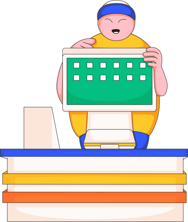 Cashier counter  Illustration