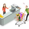 illustrations for cashier counter