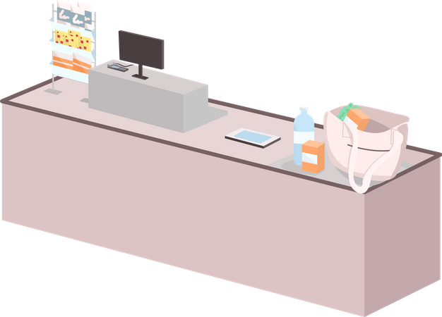 Cashier desk  Illustration