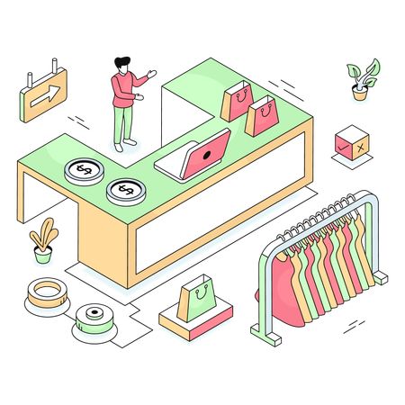 Cashier  Illustration