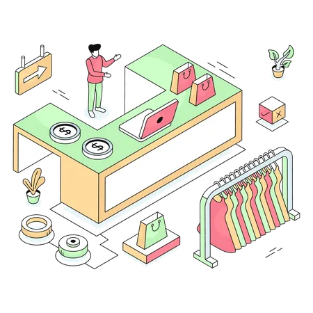 Cashier  Illustration