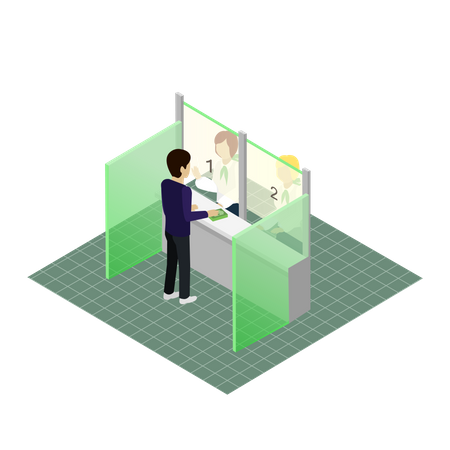 Cashier with Finance and money  Illustration