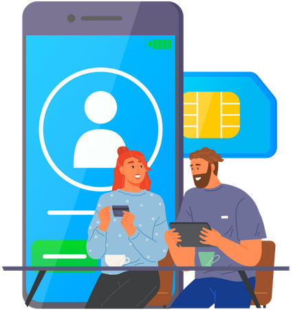 Cashless payment  Illustration