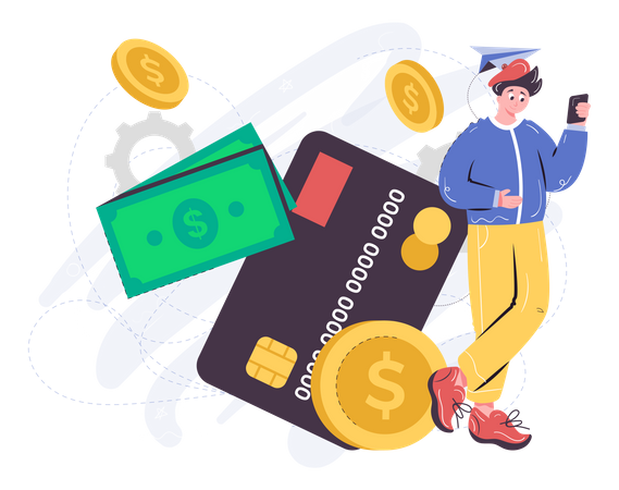 Cashless Payment  Illustration