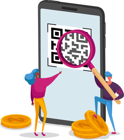 Cashless payment technology  Illustration