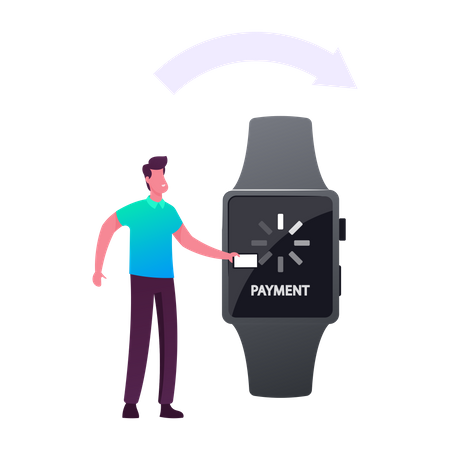 Cashless Payment Transaction  Illustration