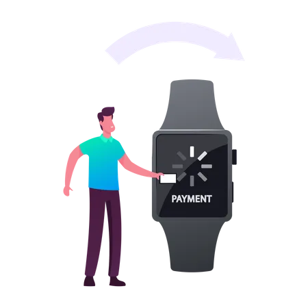 Cashless Payment Transaction  Illustration