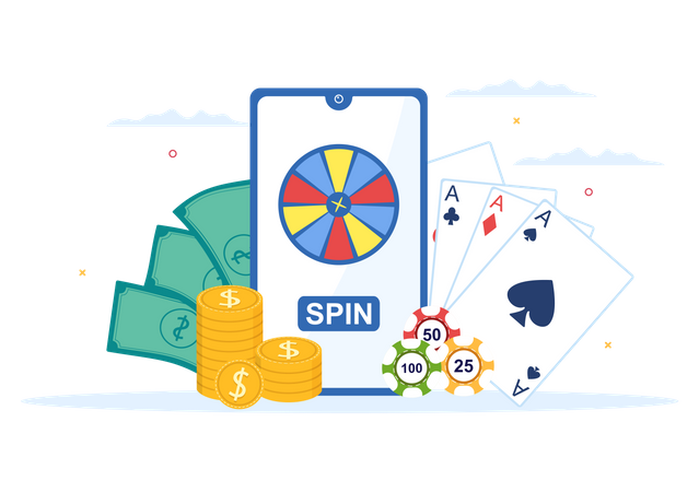Casino spin Illustration