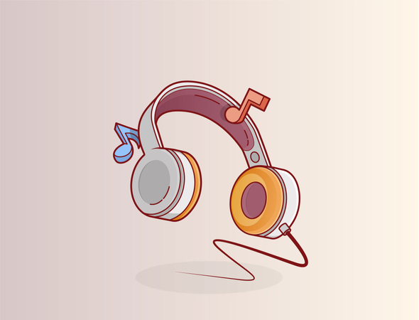 Casque de musique  Illustration