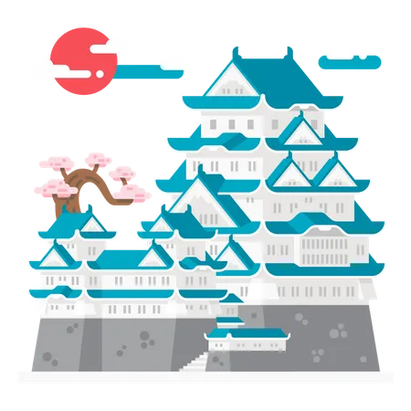 Castelo Himeji  Ilustração