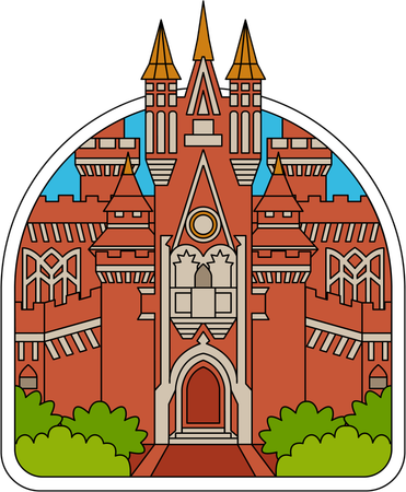 Castelo tmii jacarta  Ilustração