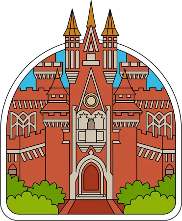 Castelo tmii jacarta  Ilustração