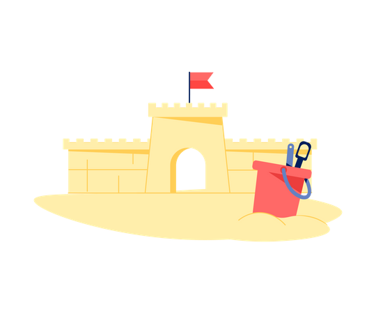 Castillo de arena  Ilustración