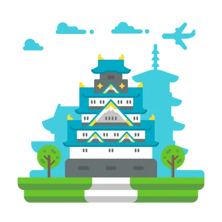 Castillo de Osaka  Ilustración