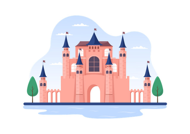 Castle building  Illustration