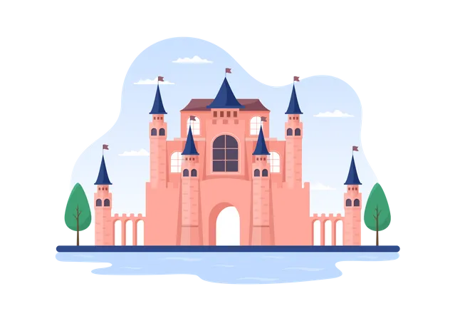 Castle building  Illustration