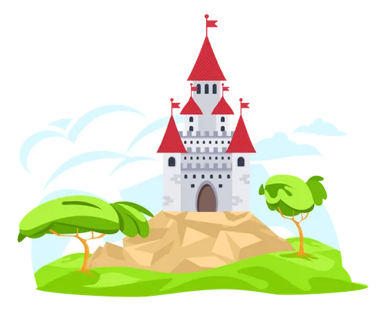 Castle Landscape Illustration