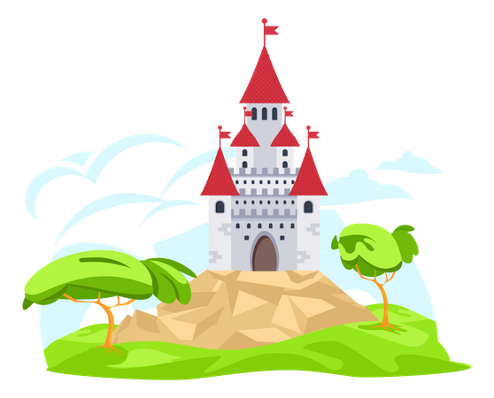 Castle Landscape  Illustration