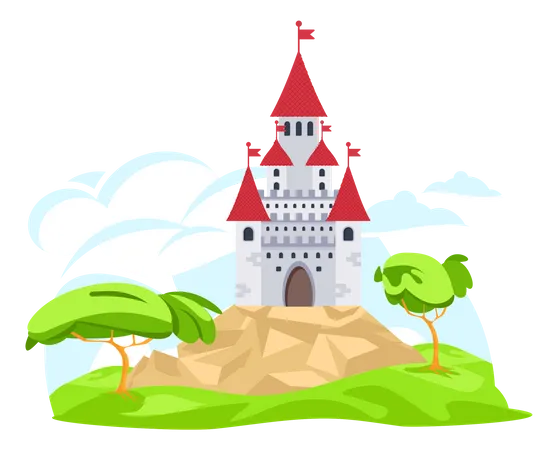 Castle Landscape  Illustration