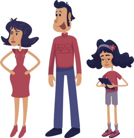 Casual family Illustration