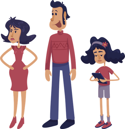 Casual family  일러스트레이션