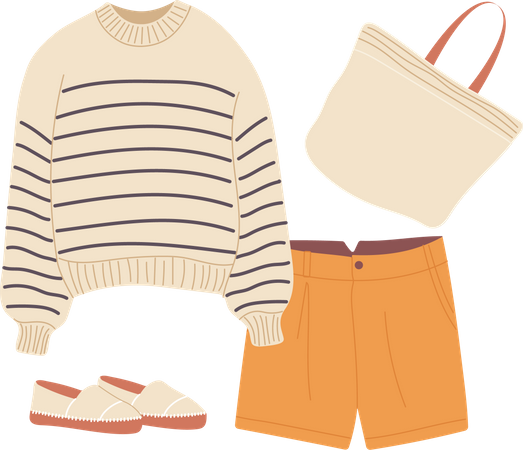 Casual fashion outfit Illustration