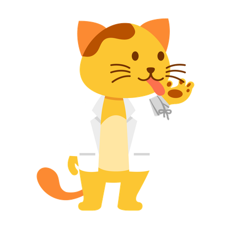 Cat as pet doctor  Illustration